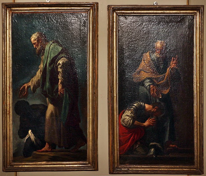 Filippo apostolo battezza l'eunuco della regina Cabndace, e Pietro battezza il centurione Cornelio - Pinacoteca Civica, Ancona